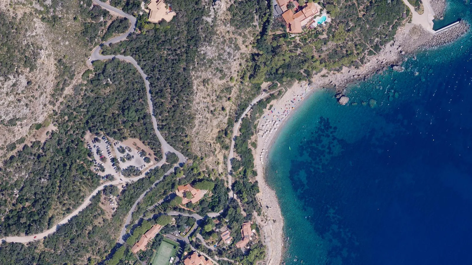 Vista aerea di Acqua Dolce