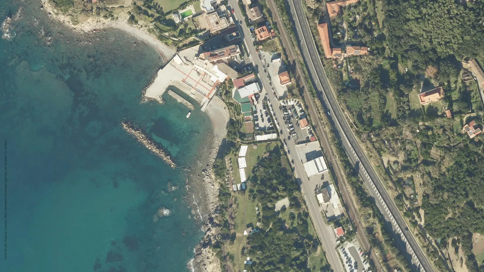 Vista aerea di Arenile del Cantuccio