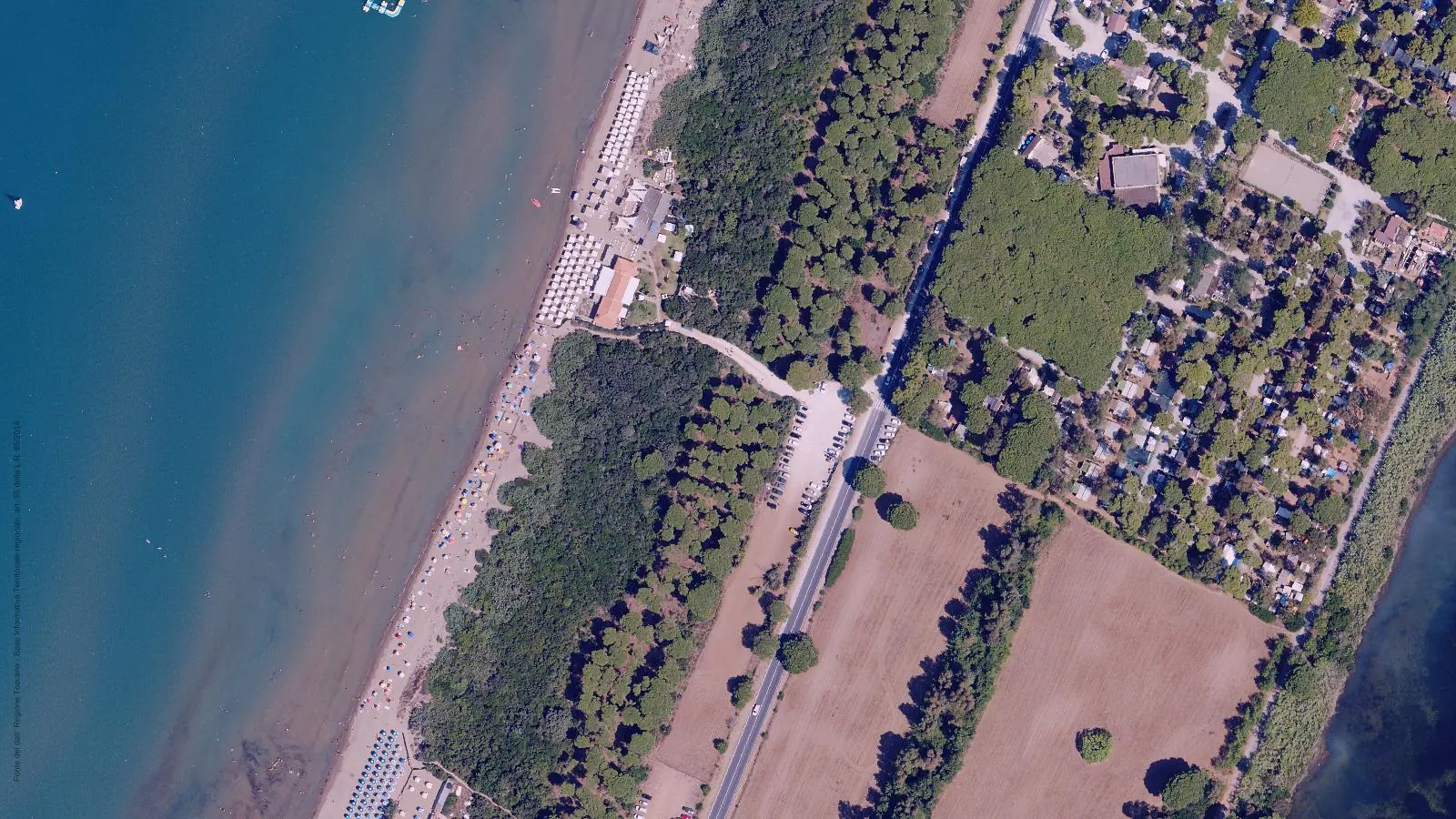Vista aerea di Bau Beach