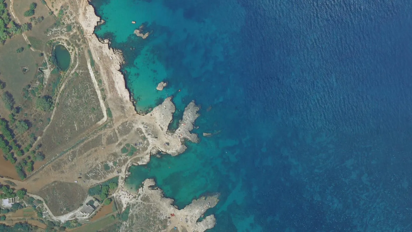 Vue aérienne de Cala Andrea