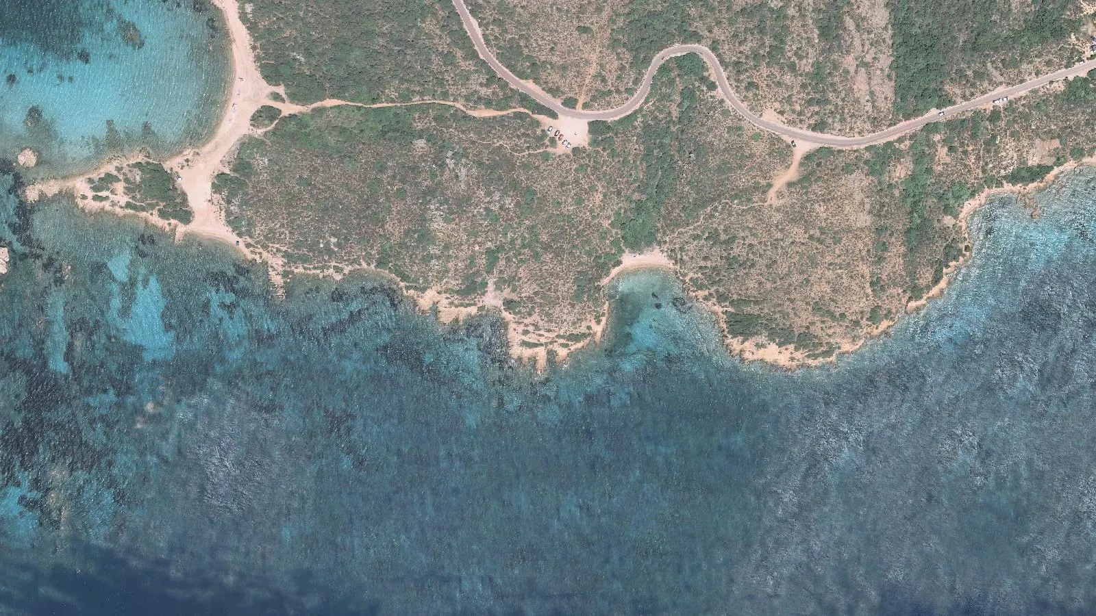 Luftbild von Cala degli Inglesi