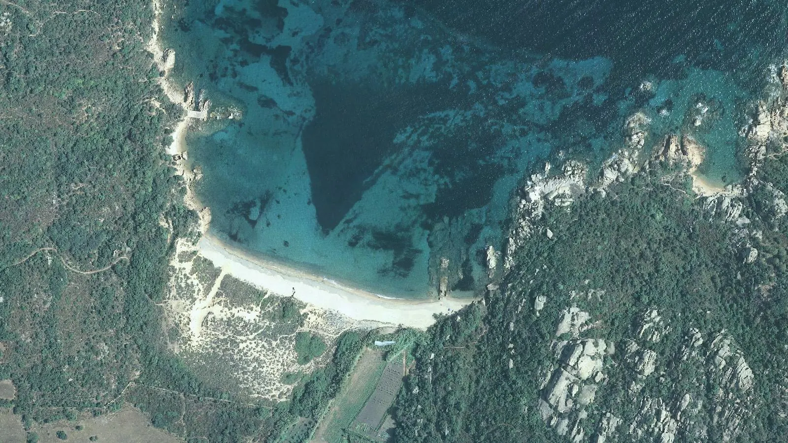 Luftbild von Cala di Trana