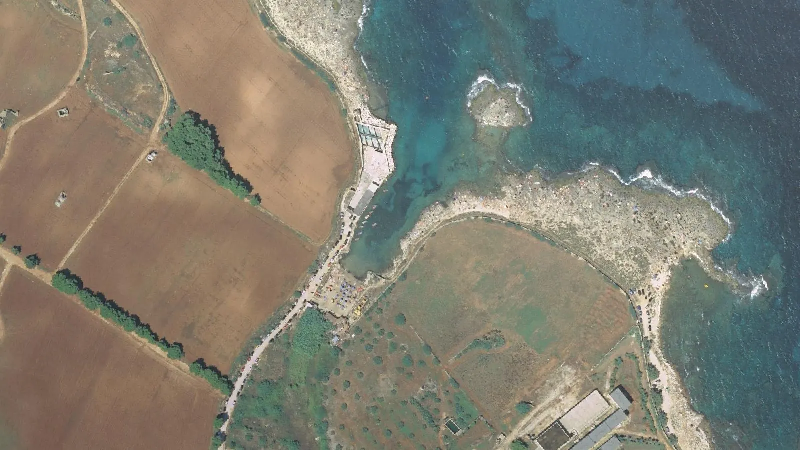 Vue aérienne de Cala Fetente