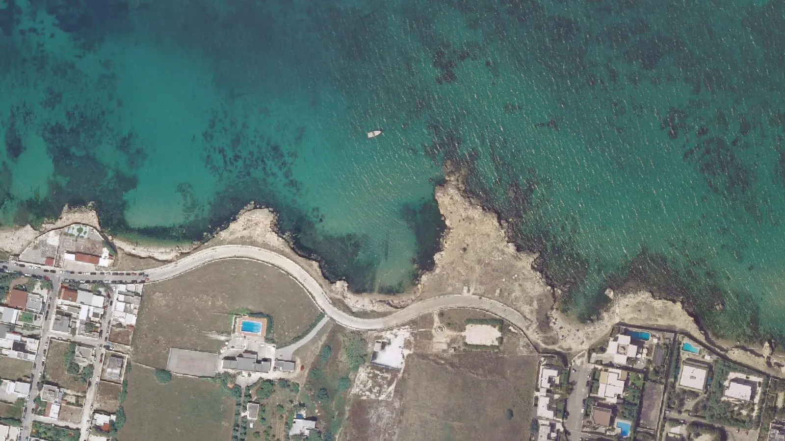 Vue aérienne de Cala Fiore