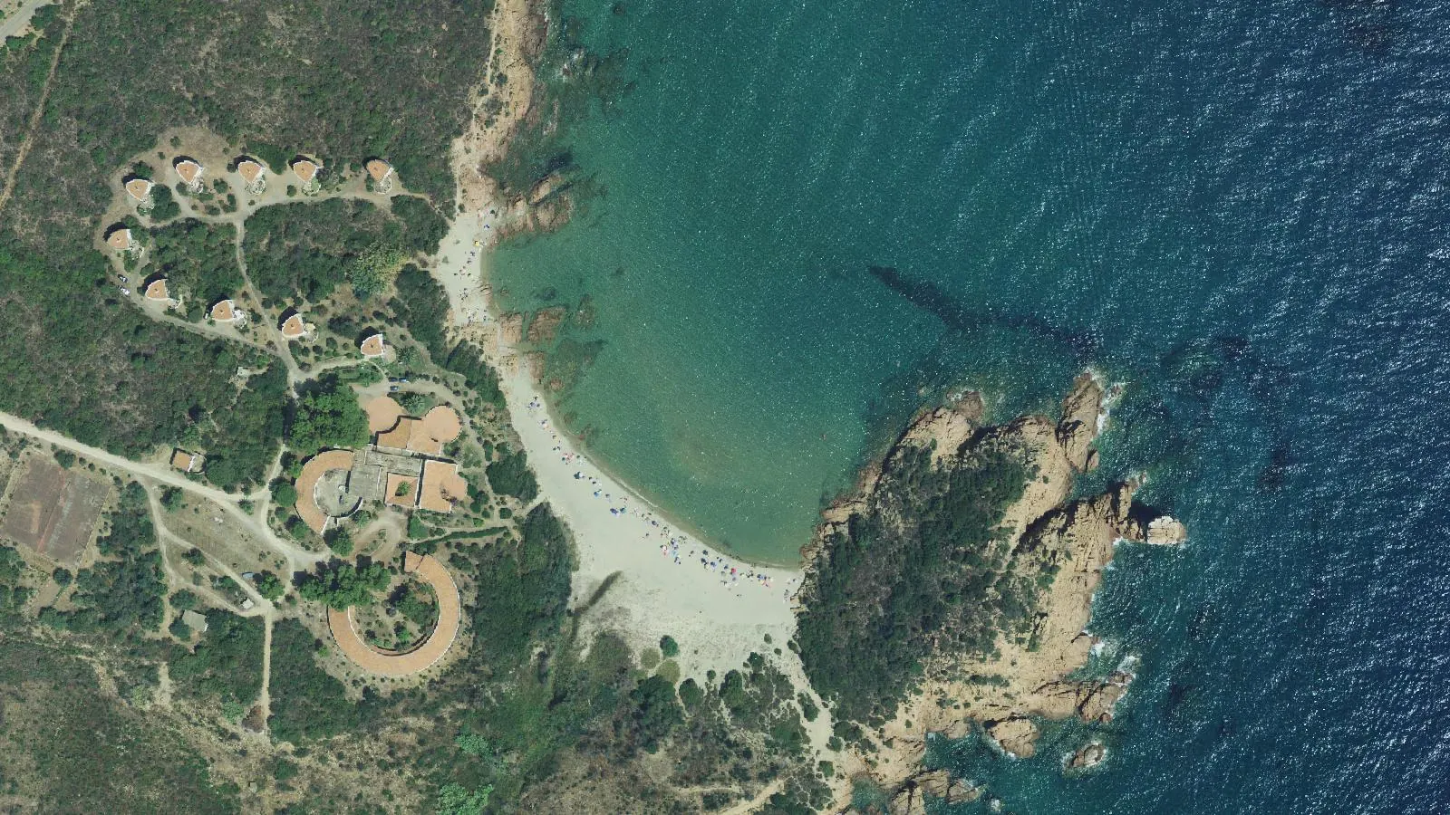 Luftbild von Cala Francese
