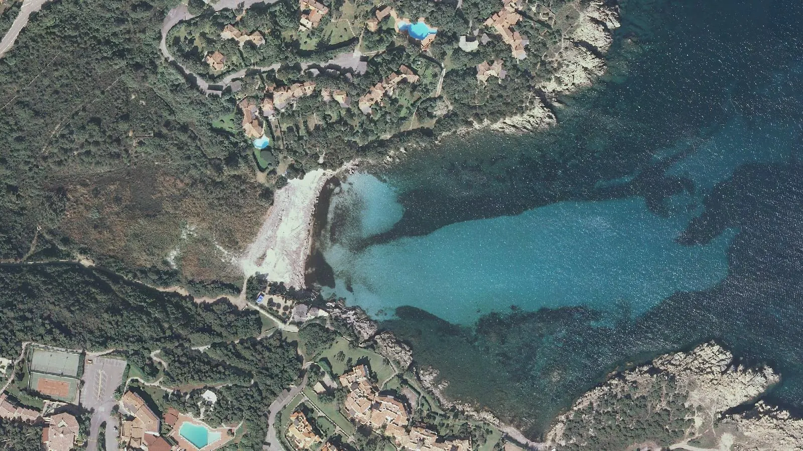 Luftbild von Cala Granu