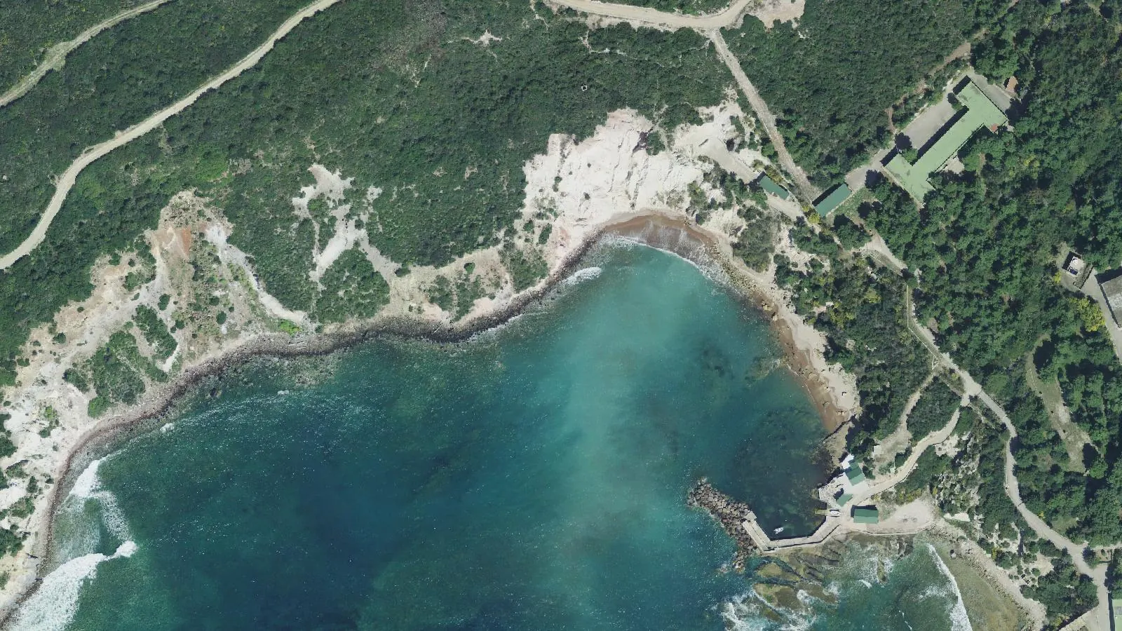 Vue aérienne de Cala Griecas