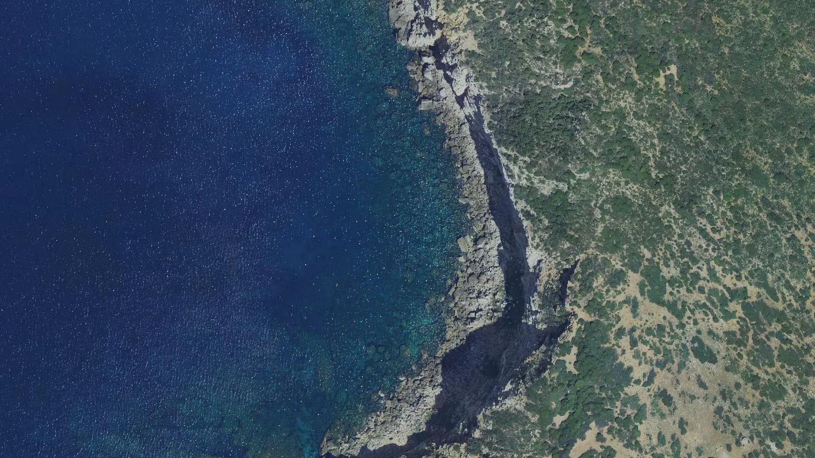 Aerial view of Cala Inferno