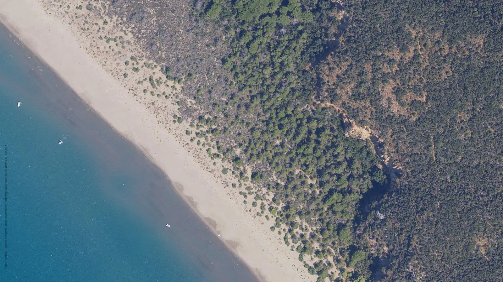 Luftbild von Cala Rossa