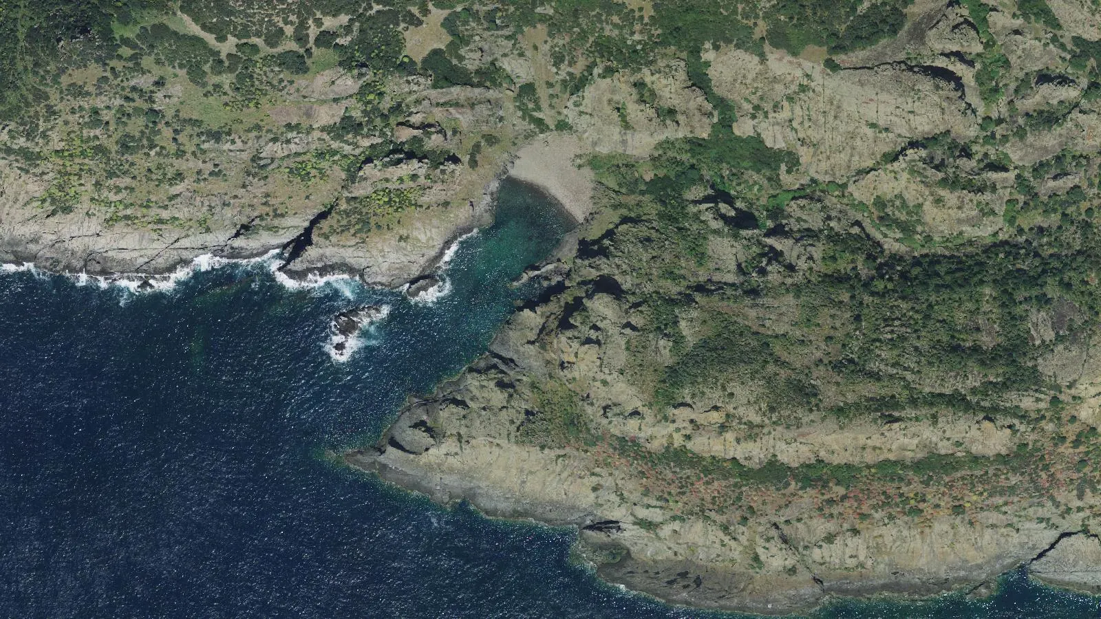 Luftbild von Cala Santa Maria
