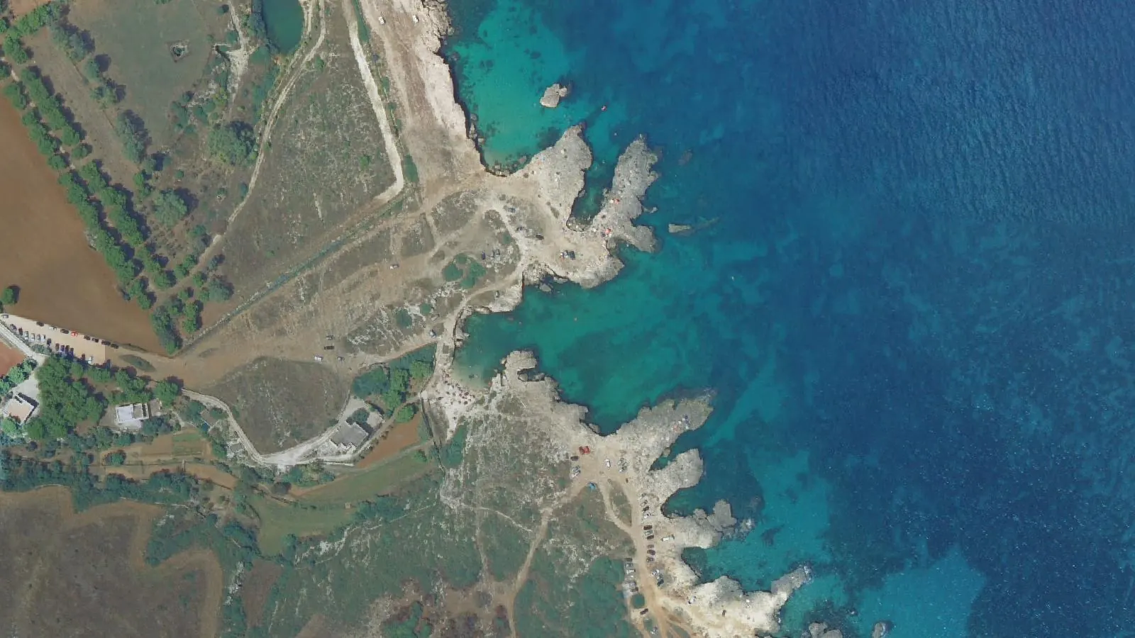 Vue aérienne de Cala Verde