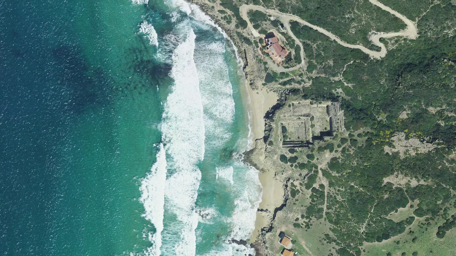 Luftbild von Caletta Villa Wanda