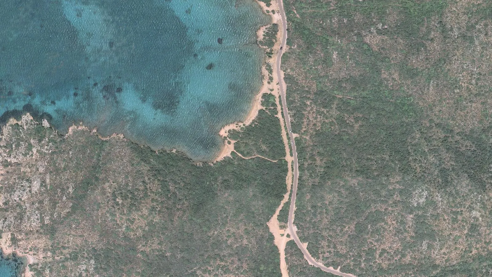 Luftbild von Doggie Beach