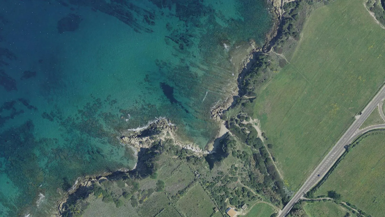 Vista aerea di Li Cantareddi