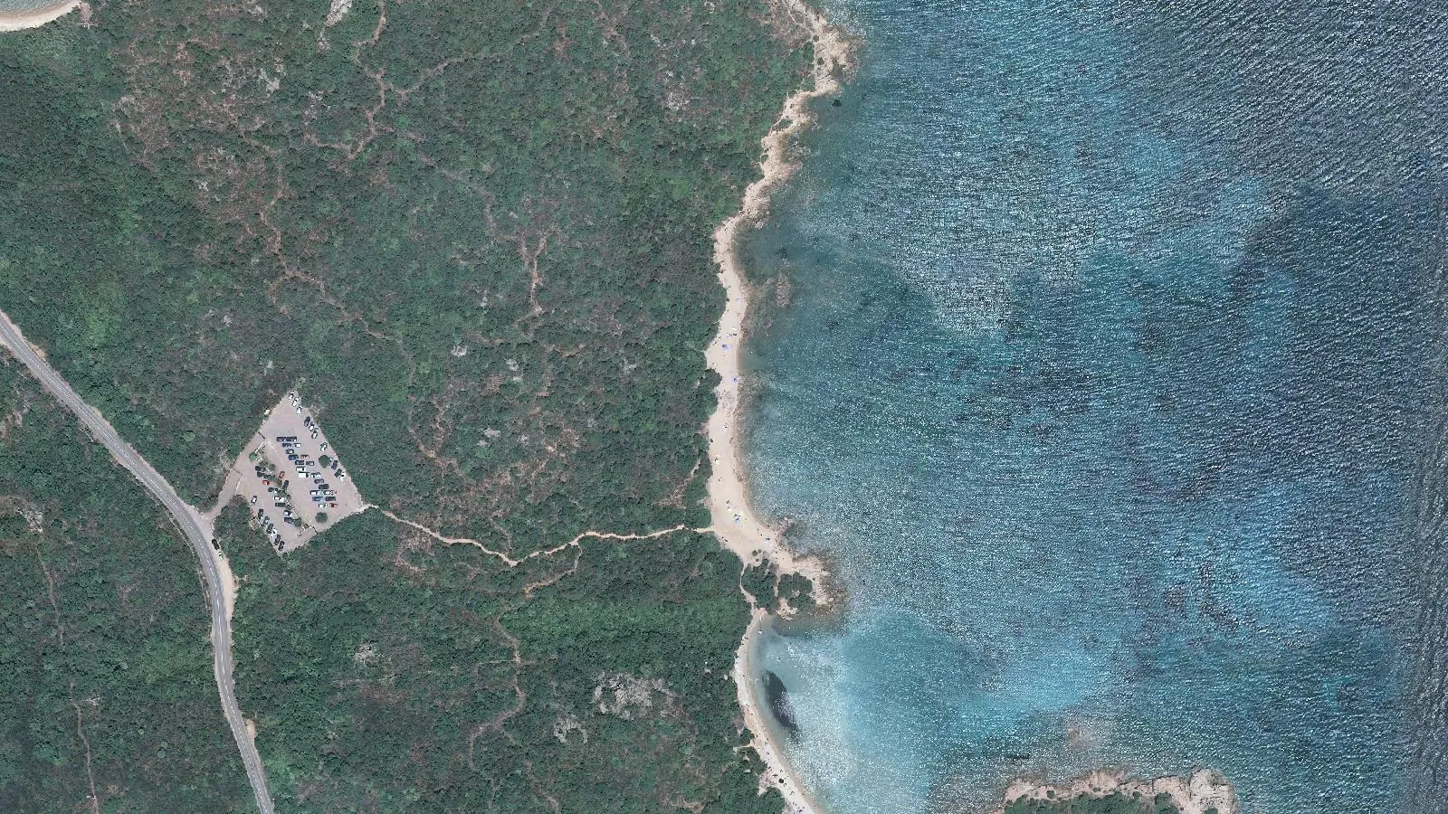 Vista aerea di Li Piscini