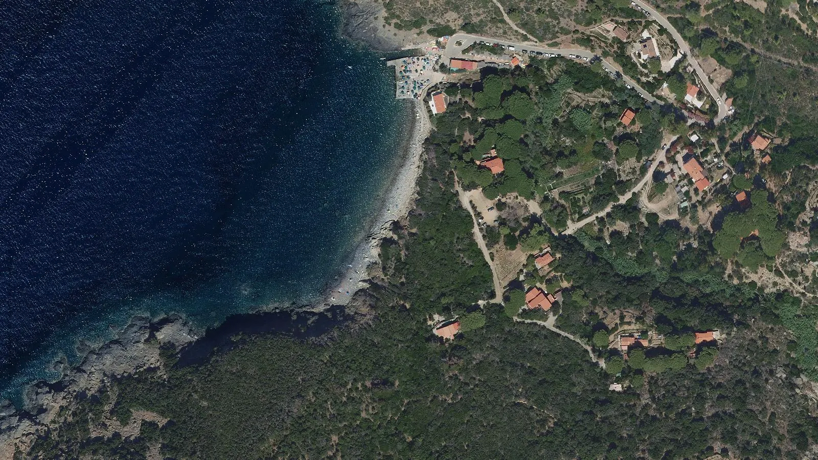 Vista aerea di Patresi Mare