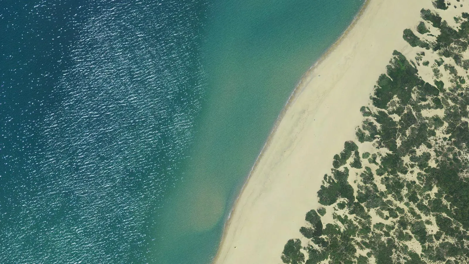 Aerial view of Piscinas area naturista