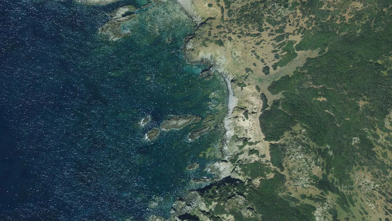Luftbild von Porto Baosu