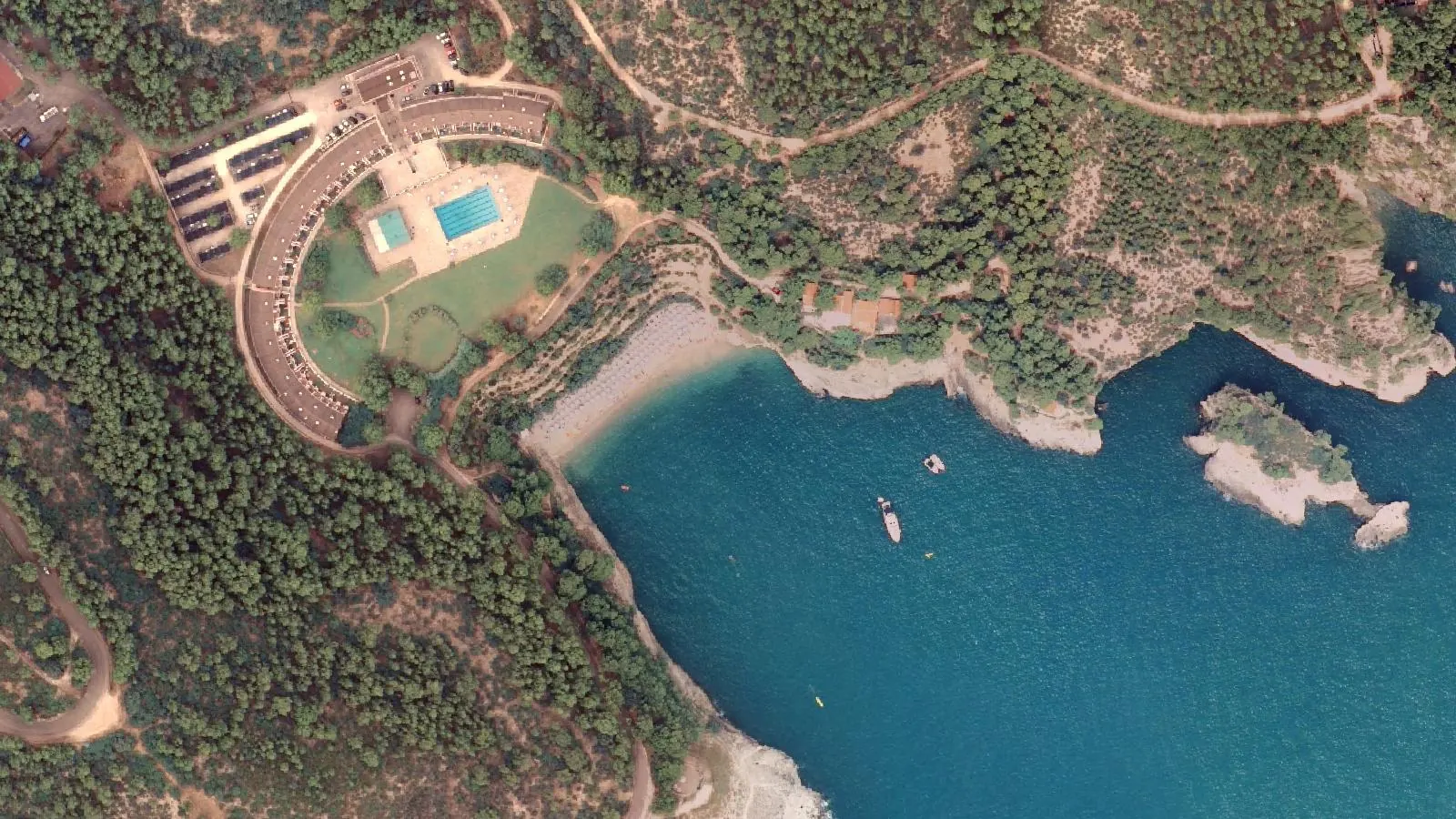 Vue aérienne de Portopiatto
