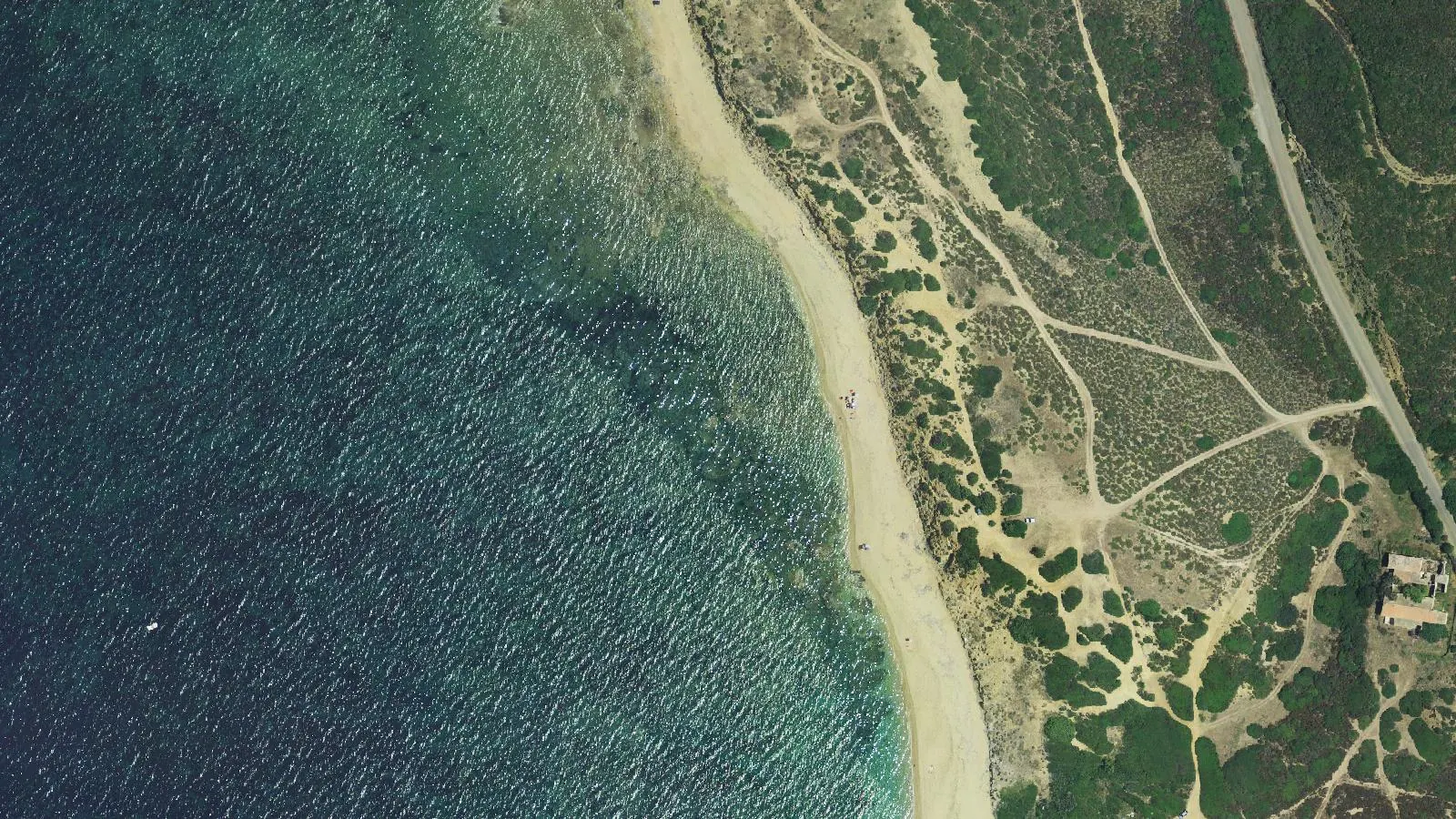 Vue aérienne de Portu Maga