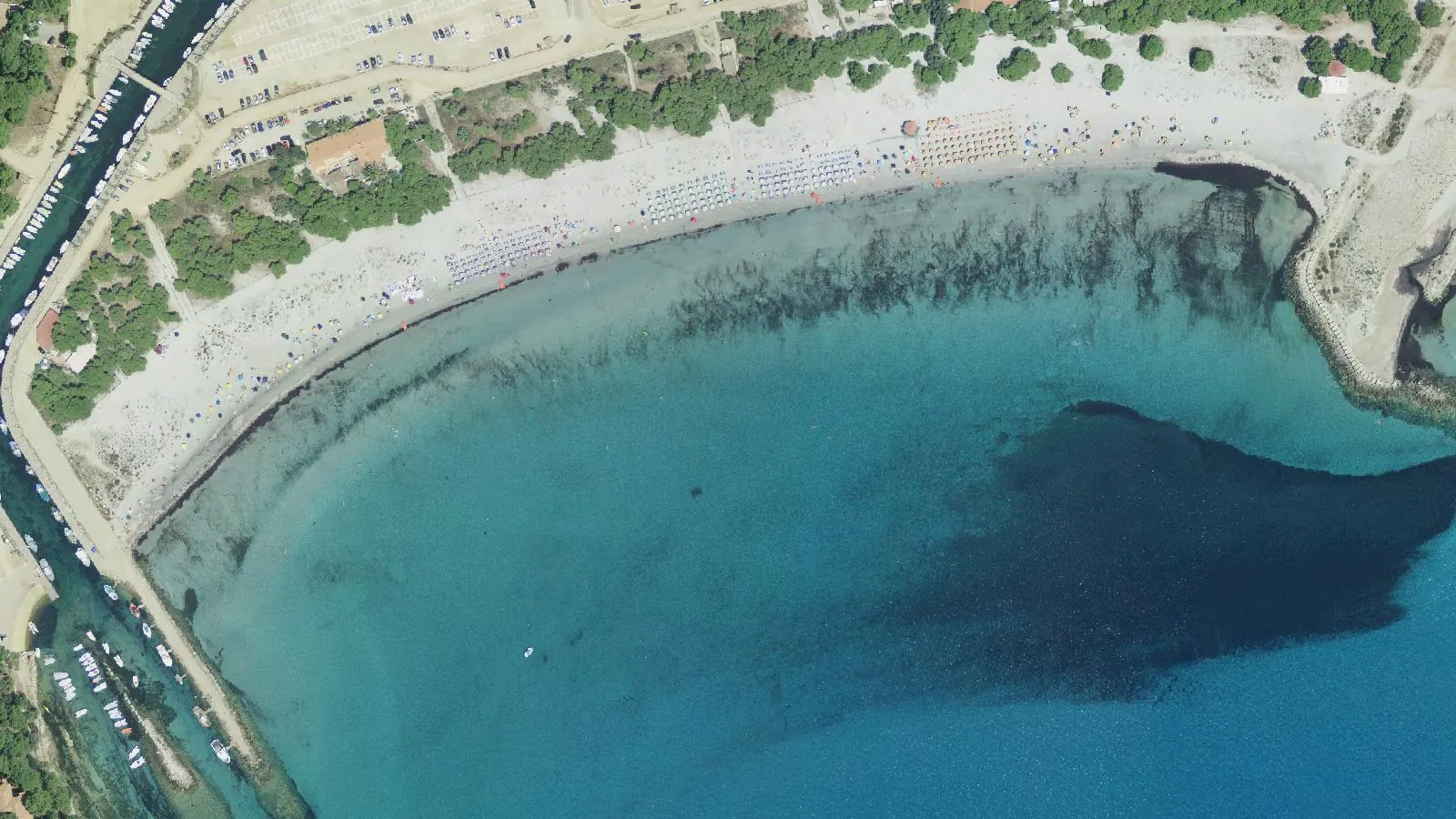 Luftbild von Prima Spiaggia di Porto Pino