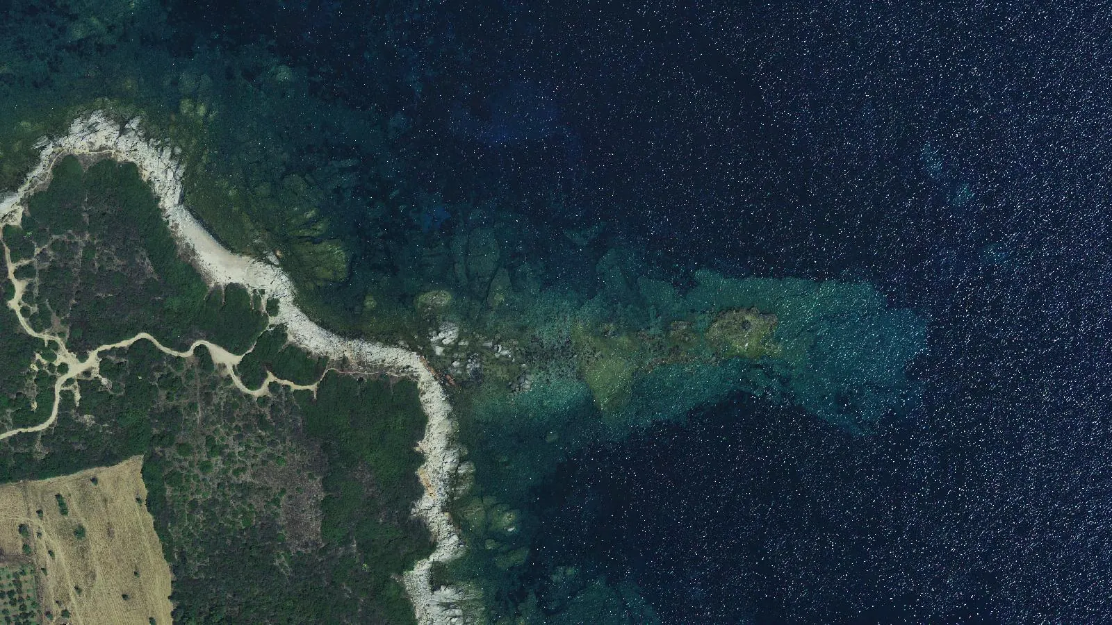 Luftbild von Punta Niedda