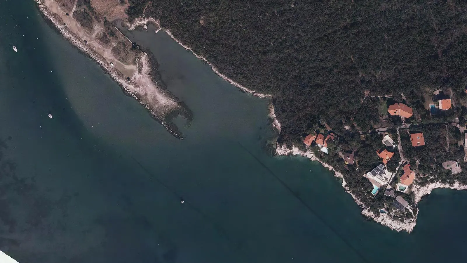 Vista aerea di Punta Secada