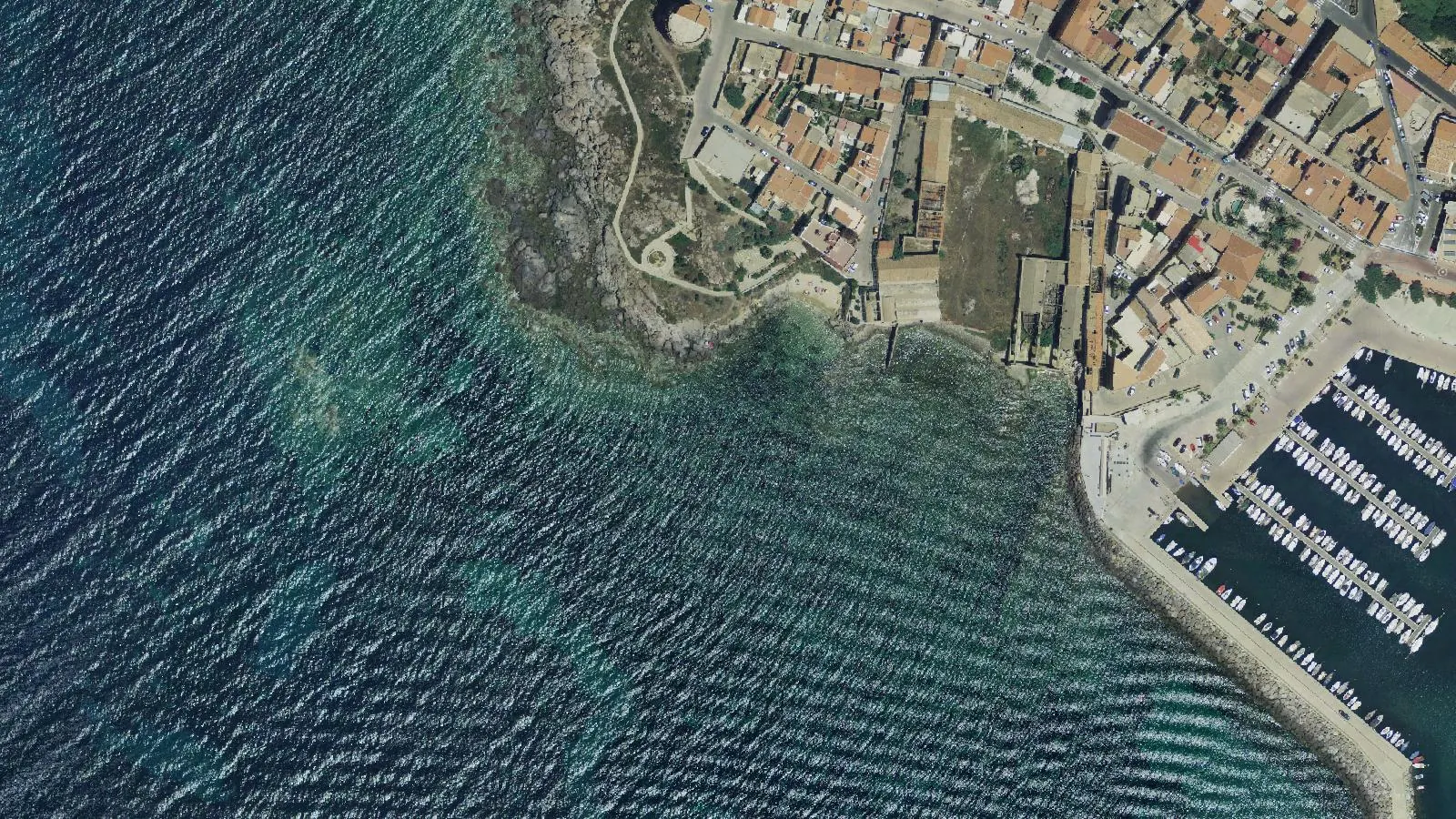 Luftbild von Sa Caletta
