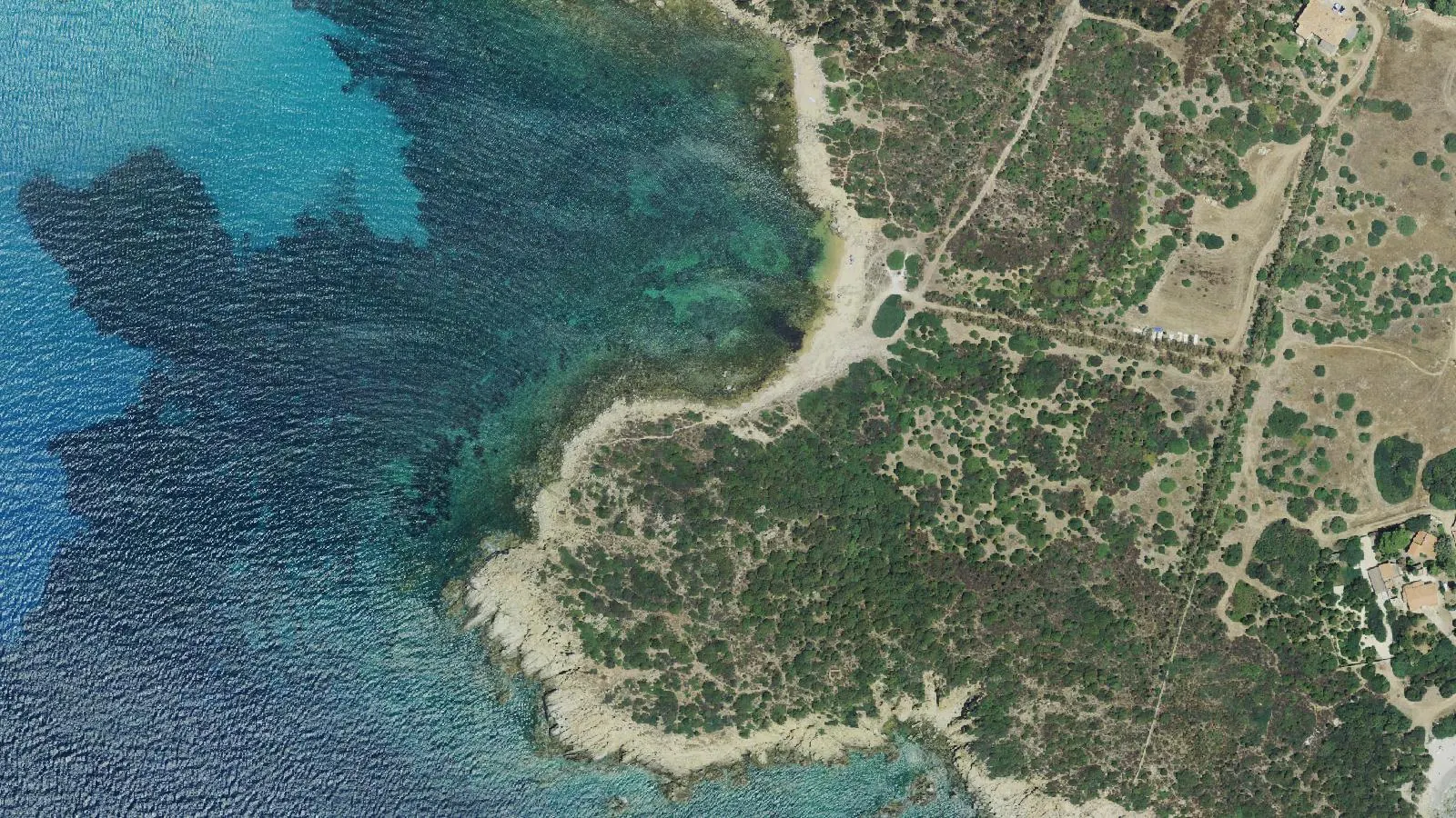 Vista aerea di Sa perda longa