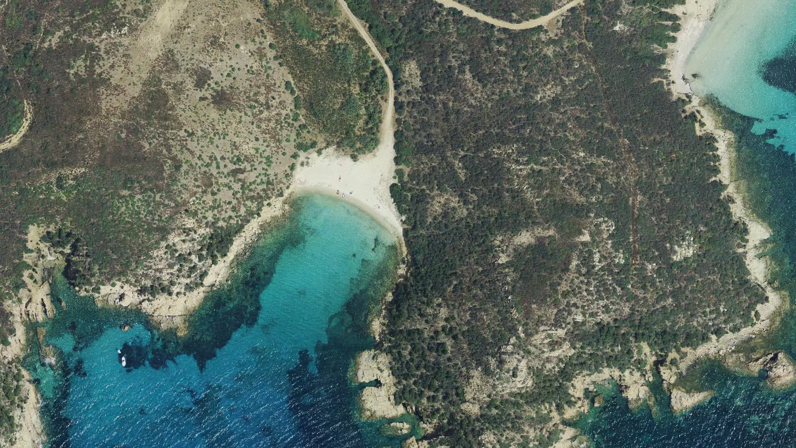 Luftbild von S'ortixeddu - Spiaggia Degli Americani