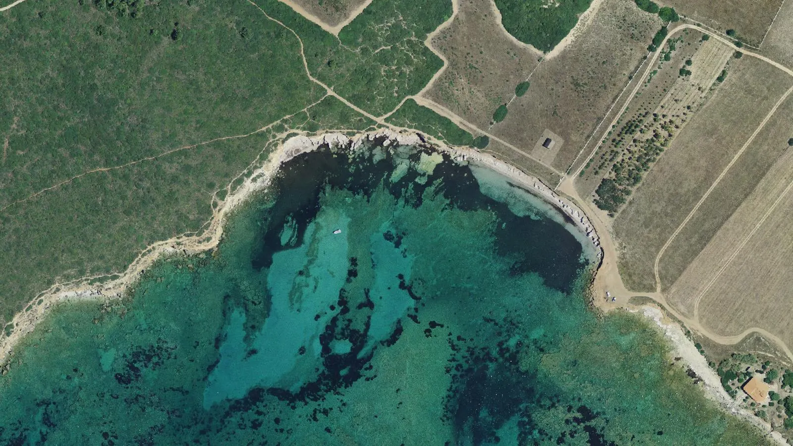 Luftbild von Spiaggia Abbarossa