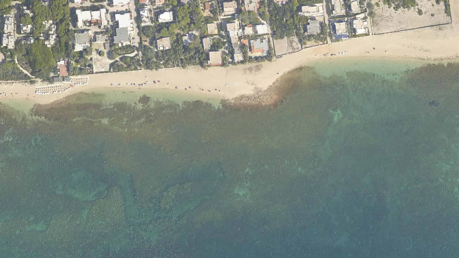 Vue aérienne de Spiaggia d'Ayala