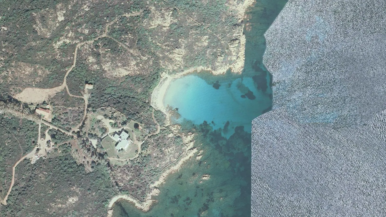 Luftbild von Spiaggia del dottore