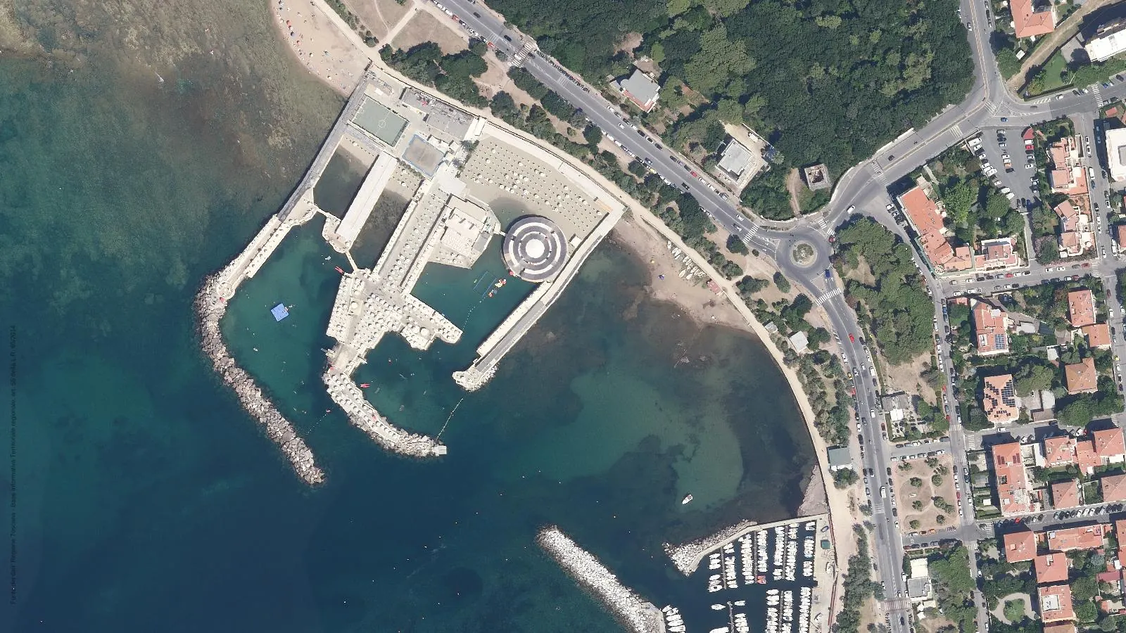 Aerial view of Spiaggia del Felciaio