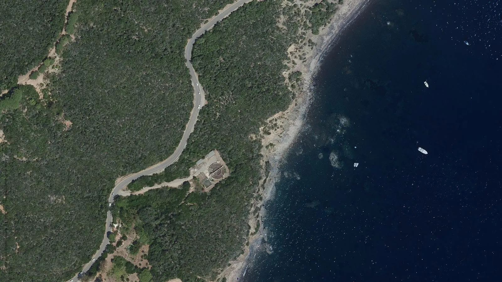Vista aerea di Spiaggia del Malpasso di Rio