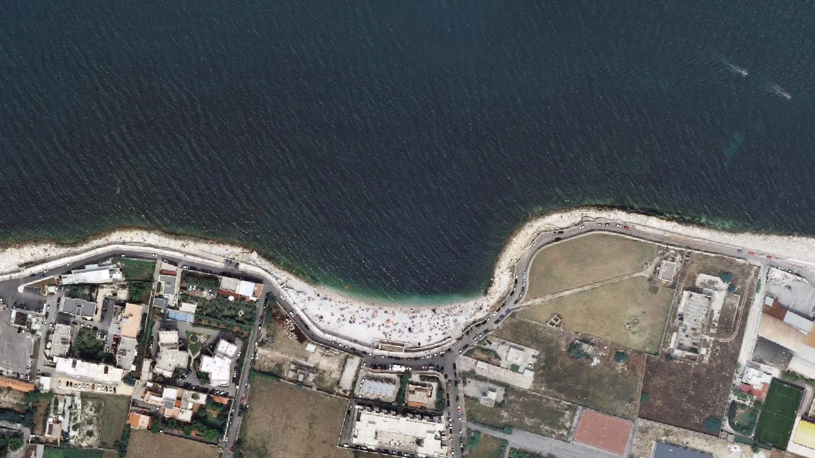 Vue aérienne de Spiaggia del pretore