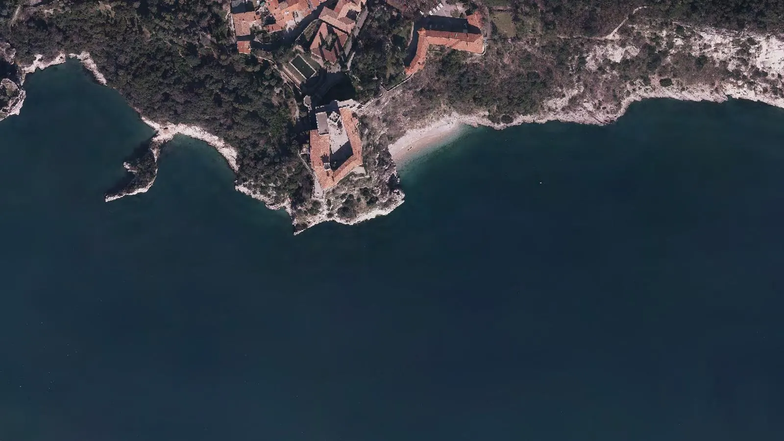 Luftbild von Spiaggia del Principe