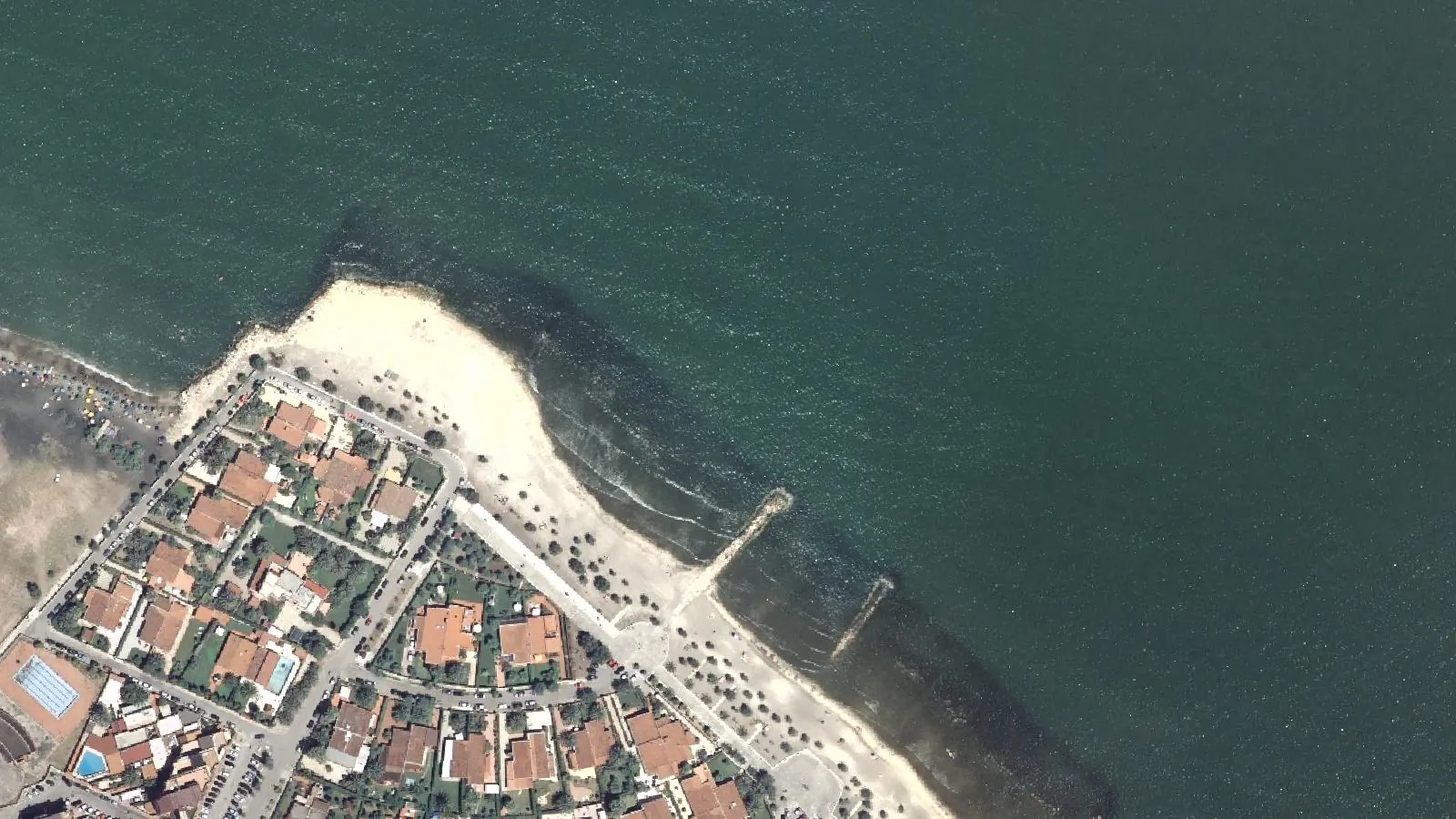 Vista aerea di Spiaggia della Fiumara
