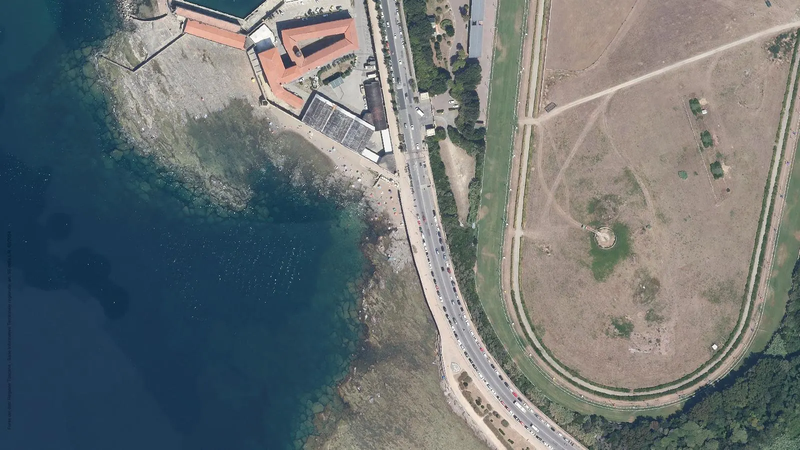 Vue aérienne de Spiaggia dell'Accademia