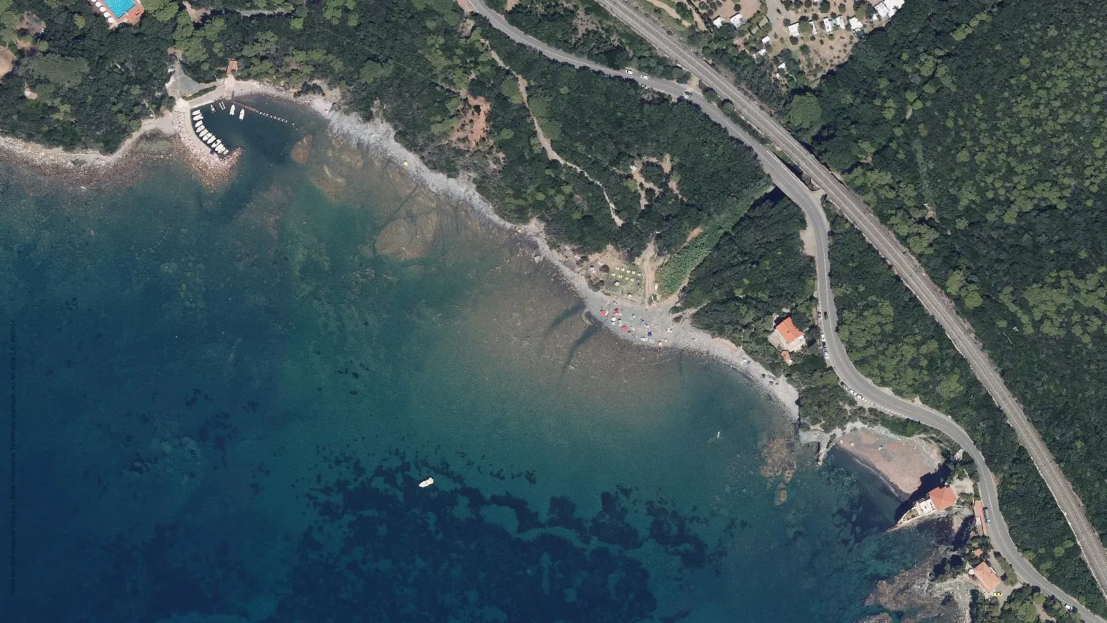 Luftbild von Spiaggia dell'arancio