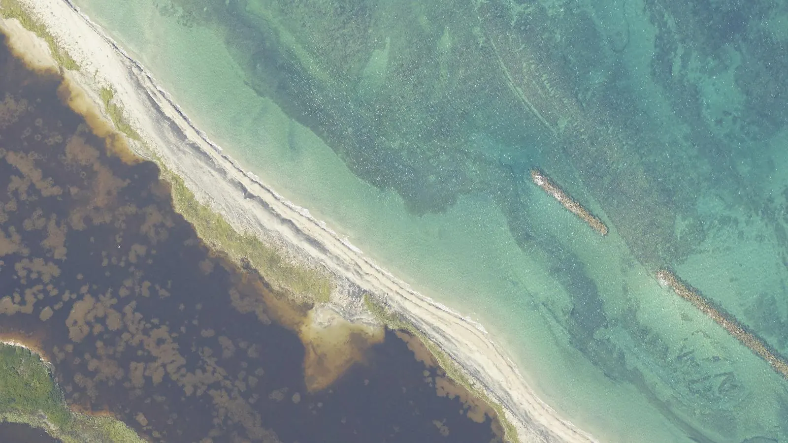 Vista aerea di Spiaggia delle Cesine