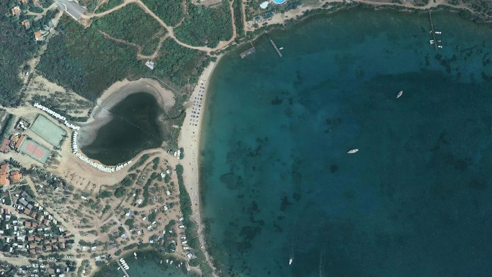 Vista aerea di Spiaggia delle Saline