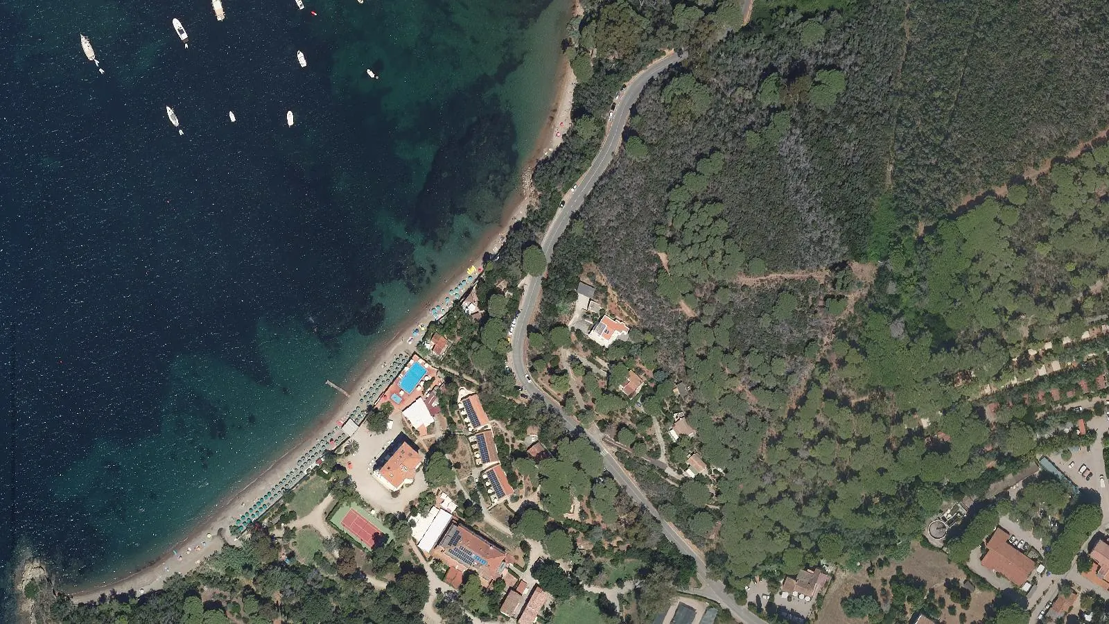 Aerial view of Spiaggia dell'Ottone