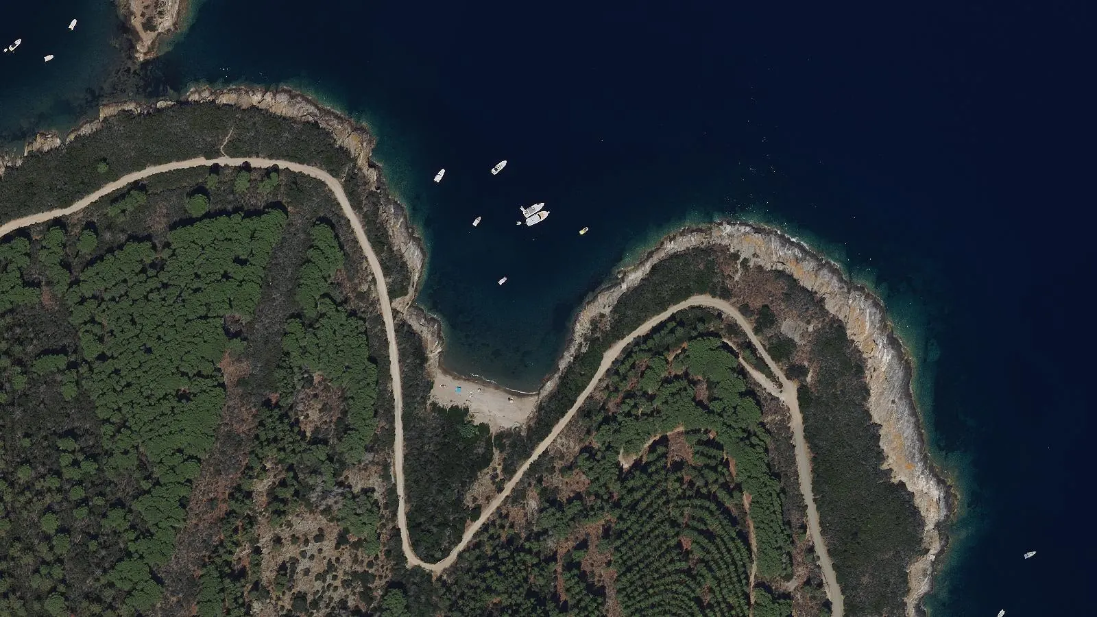 Vista aerea di Spiaggia di Buzzancone