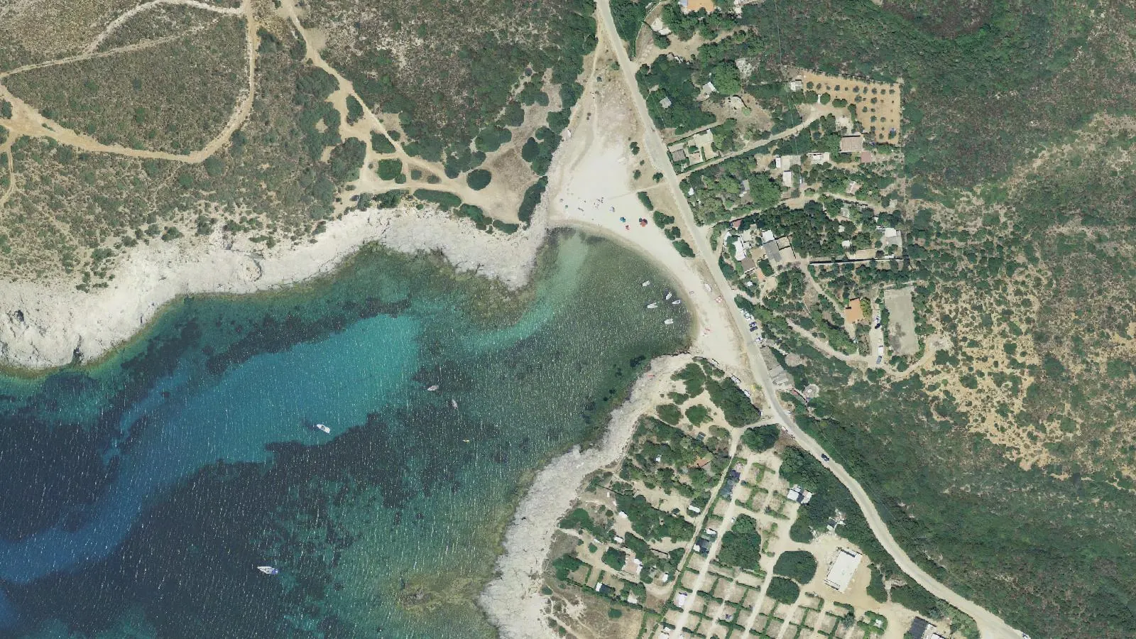 Luftbild von Spiaggia di Cala Sapone