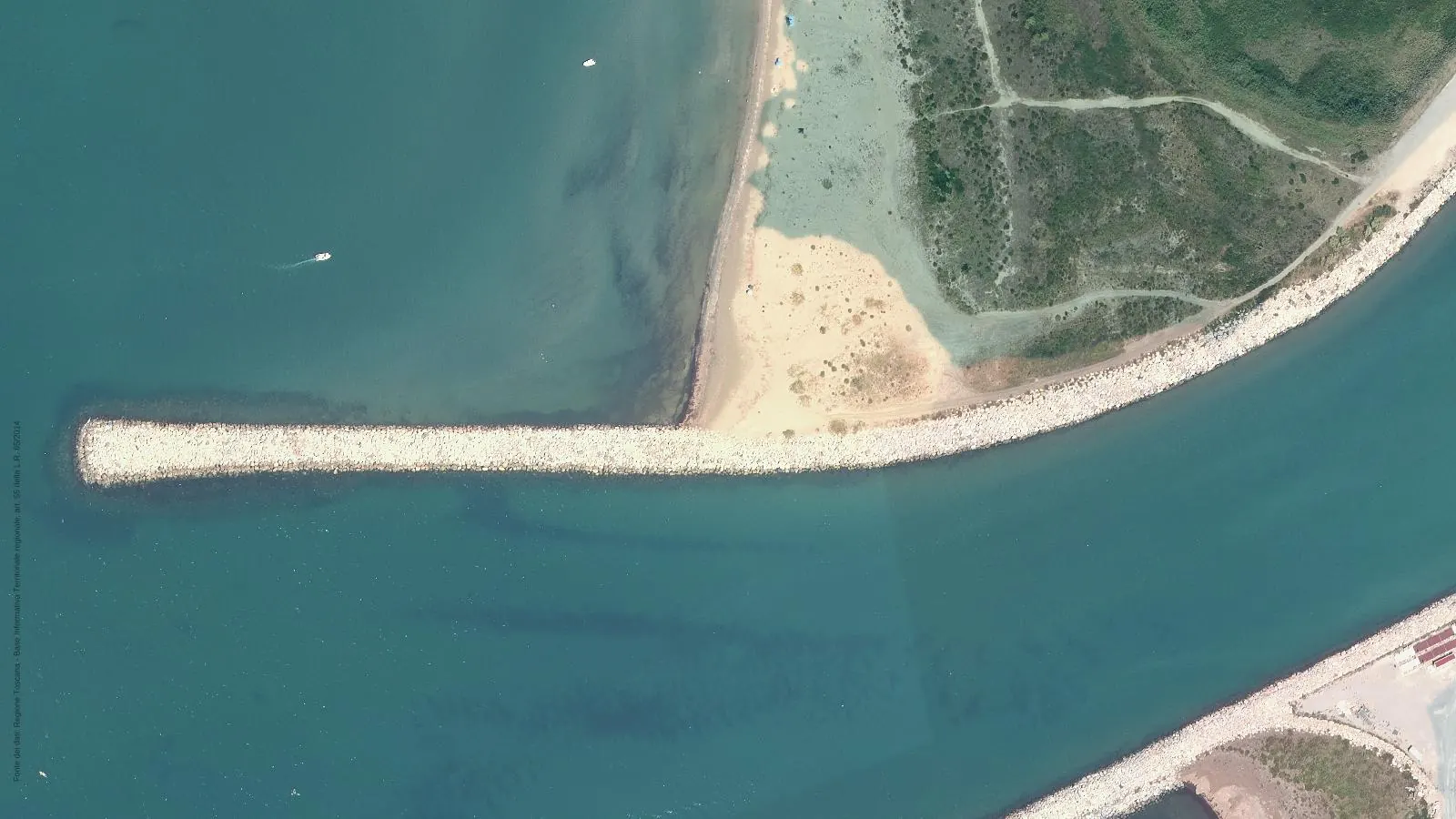 Vista aerea di Spiaggia di Calambrone