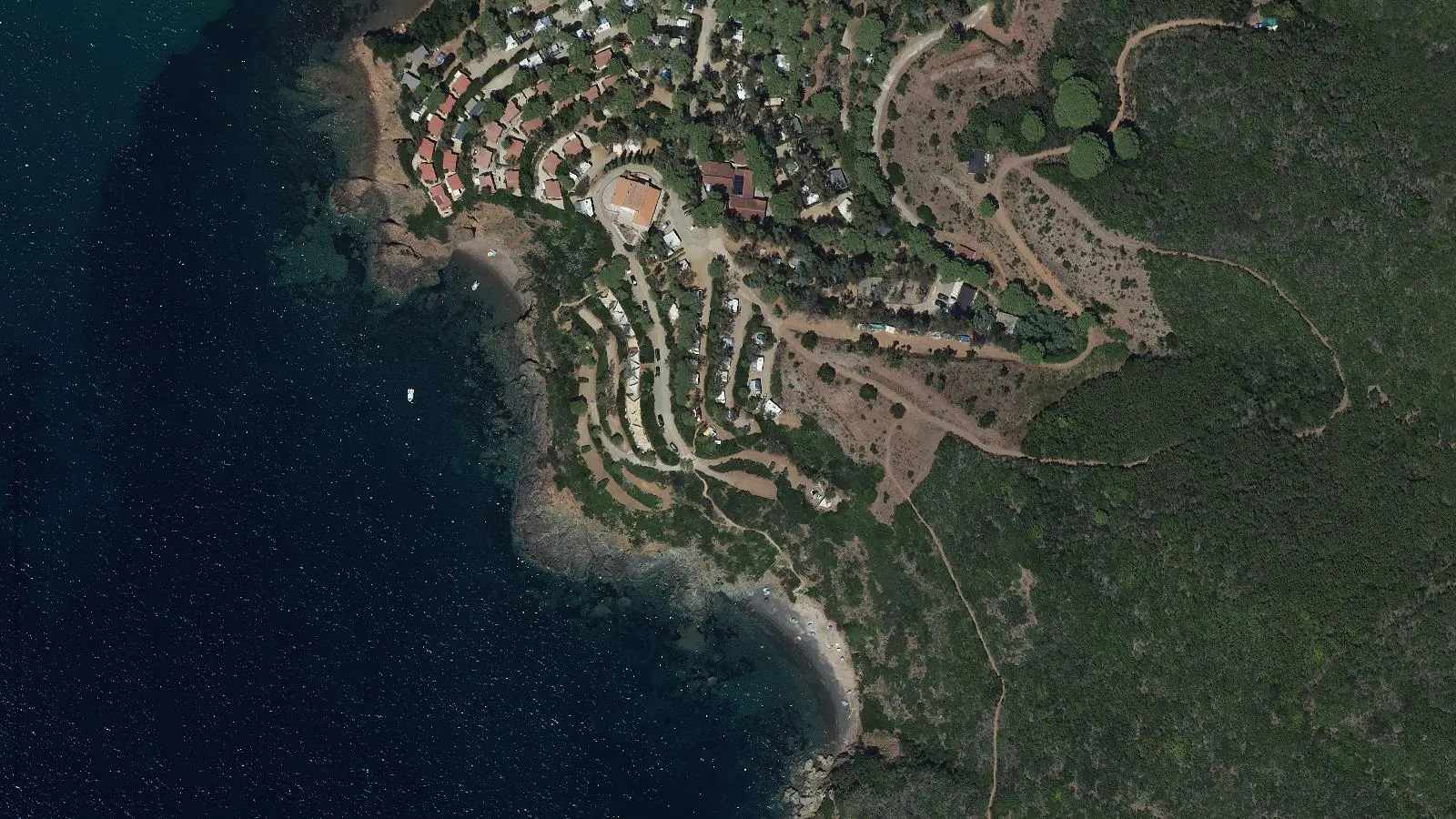 Vista aerea di Spiaggia di Casa Canata