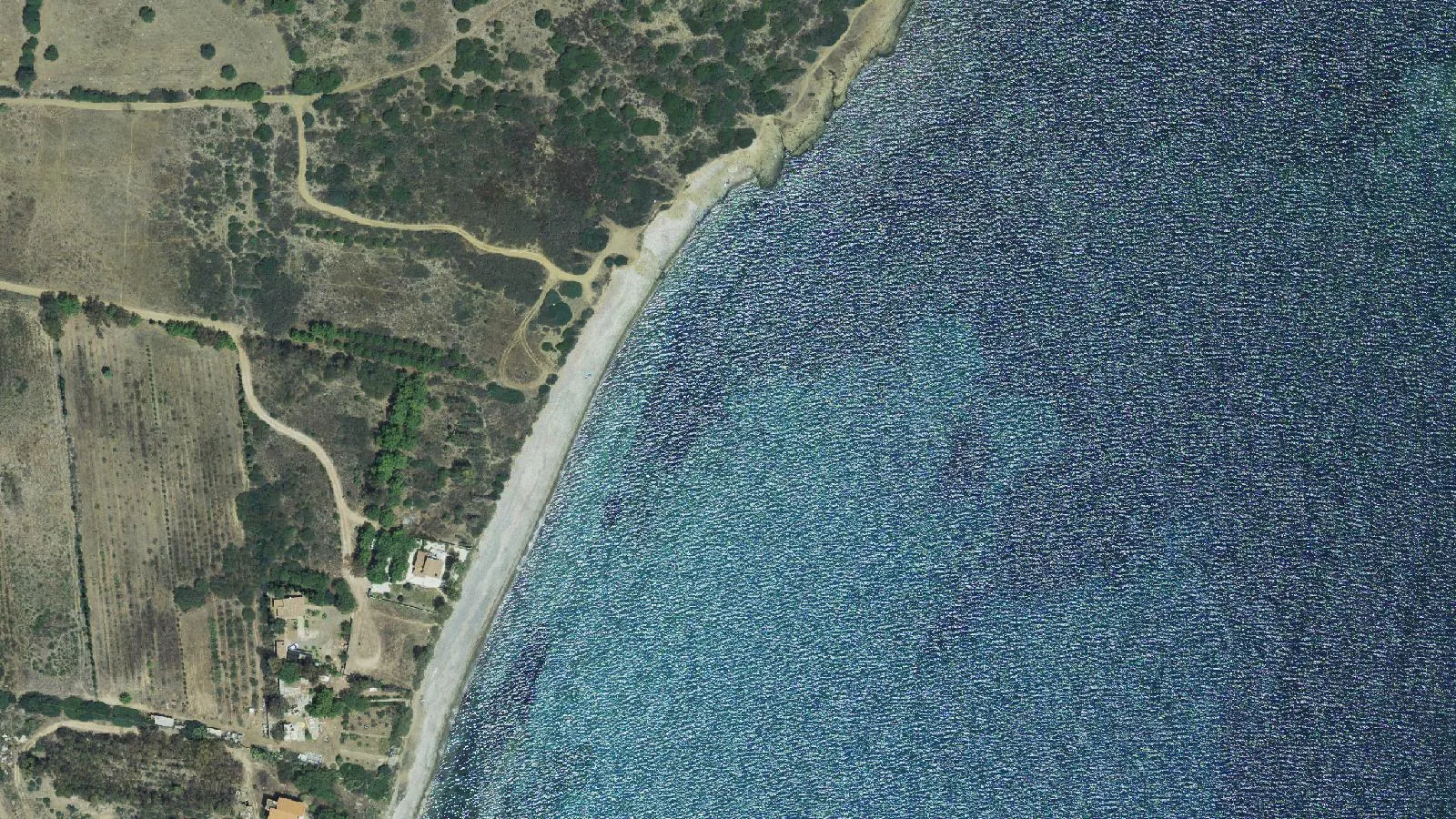 Luftbild von Spiaggia di Furcadizzu