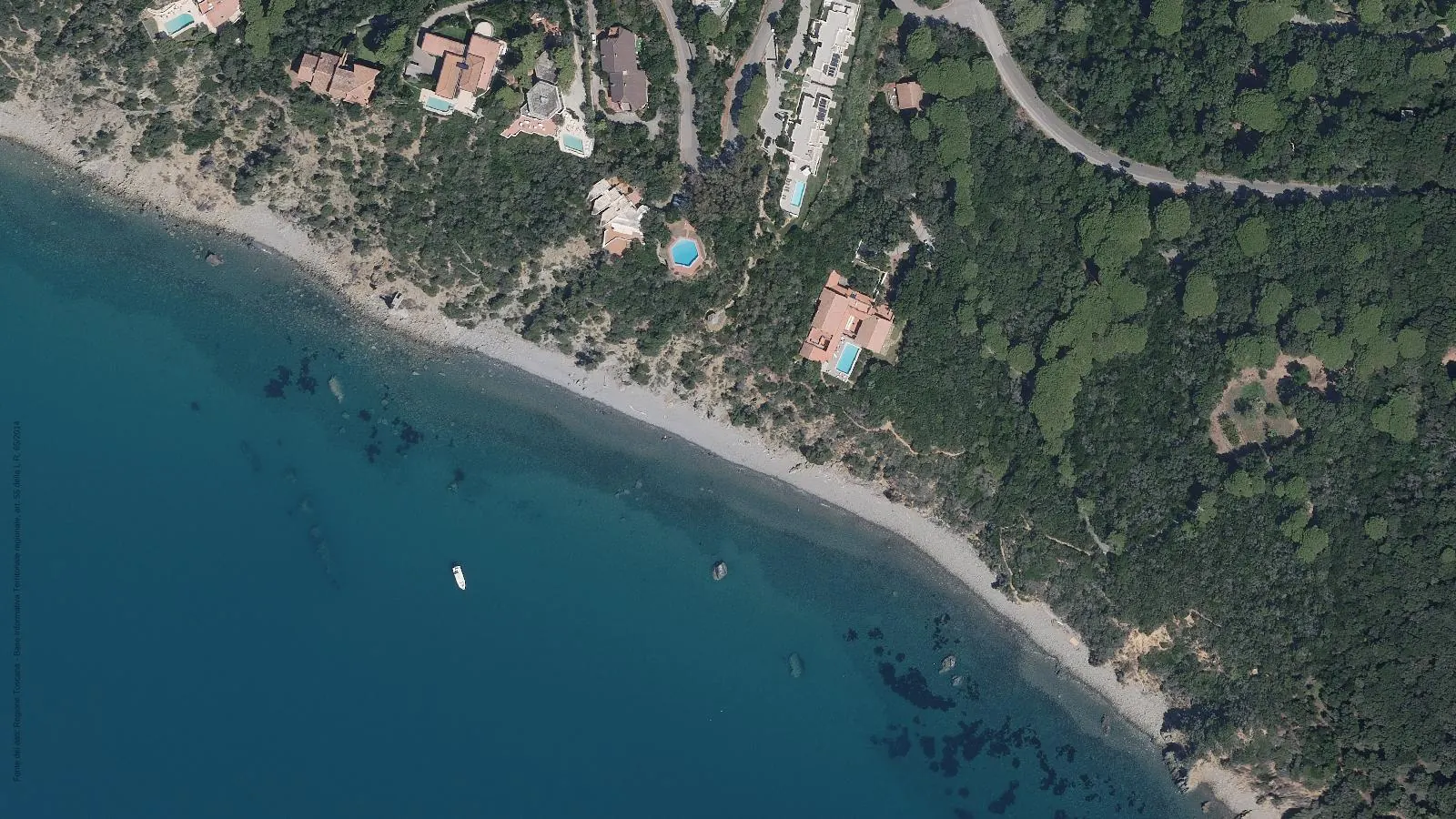 Luftbild von Strand von Il Fornino