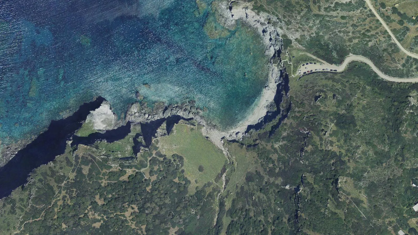 Luftbild von Spiaggia di Lampianu